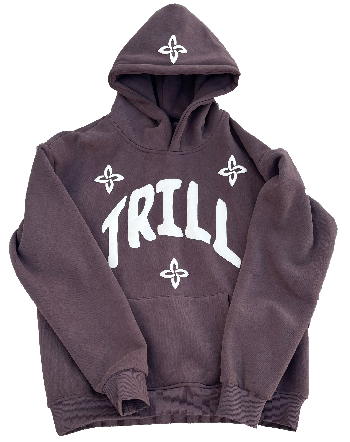 TRILL HOODIE - BROWN/CREAM