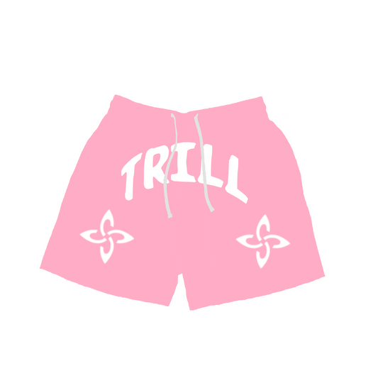 TRILL SHORTS - PINK/WHITE